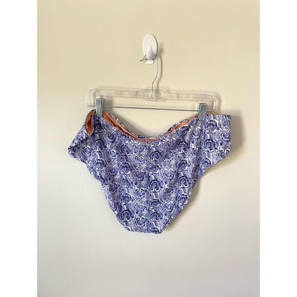 J. Crew Floral Full Coverage Bathing Suit Bottom Blue White Size 3X Plus NEW - Picture 4 of 7